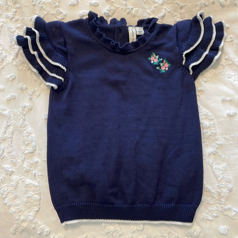 Janie and Jack ruffle sweater top size 4